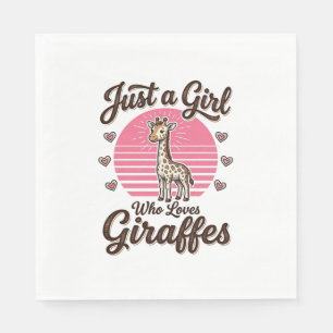 Bara en tjej som älskar giraffer Vintage skjorta D Pappersservett