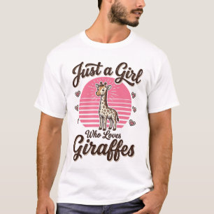 Bara en tjej som älskar giraffer Vintage skjorta D T Shirt
