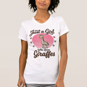 Bara en tjej som älskar giraffer Vintage skjorta D T Shirt