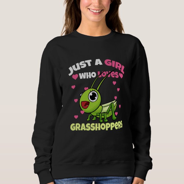 Bara en tjej som älskar gräshoppor t shirt (Framsida)