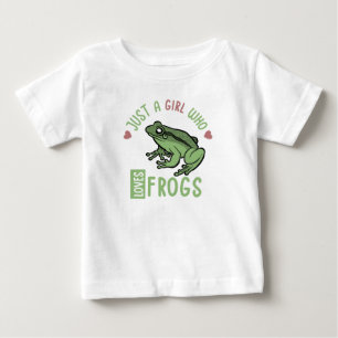 Bara en tjej som älskar grodor presenter till grod t shirt