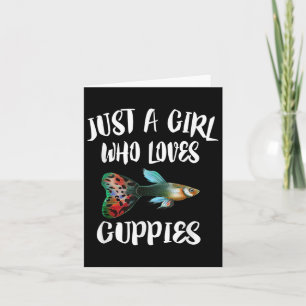 Bara en tjej som älskar guppyfiskar Akvarieguppyfi Kort