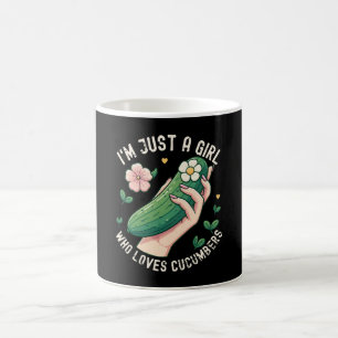Bara en tjej som älskar gurkor - Rolig vegetarian Kaffemugg
