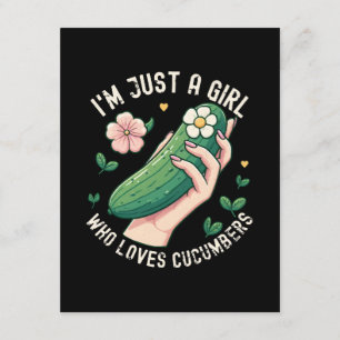 Bara en tjej som älskar gurkor - Rolig vegetarian Tilläggskort