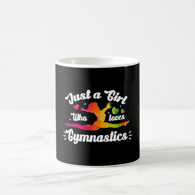 Bara en tjej som älskar gymnastik kaffemugg (Center)