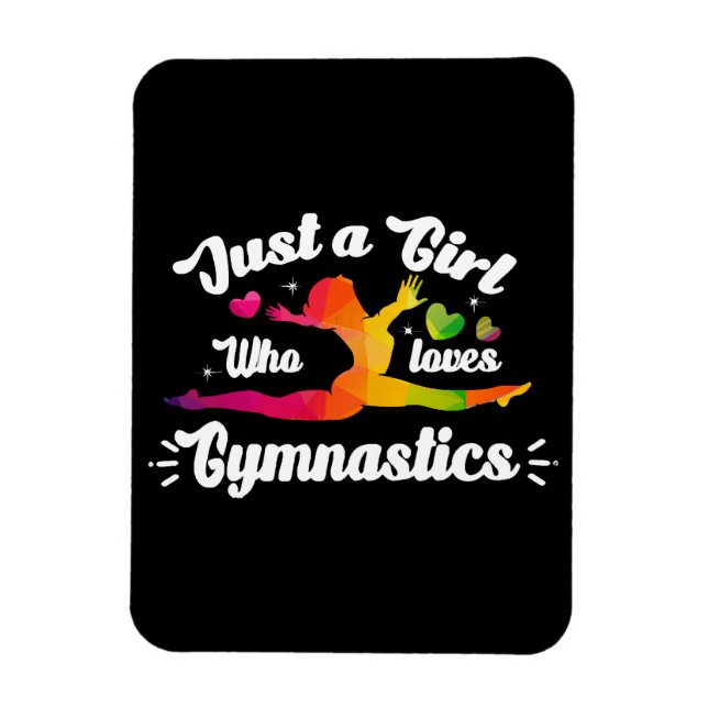 Bara en tjej som älskar gymnastik magnet (Vertikal)