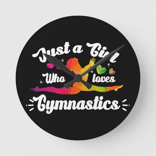 Bara en tjej som älskar gymnastik rund klocka (Framsida)