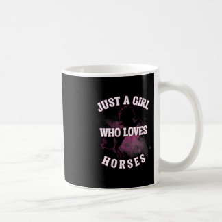Bara en tjej som älskar hästar Atletisk Ride T Shi Kaffemugg