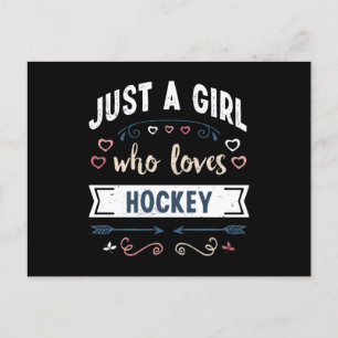 Bara en tjej som älskar Hockey Roliga presenter Vykort