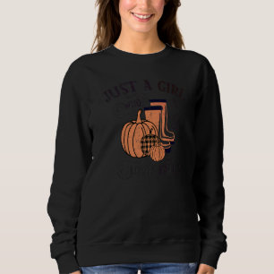Bara en tjej som älskar höst retro känsla höst pum t shirt