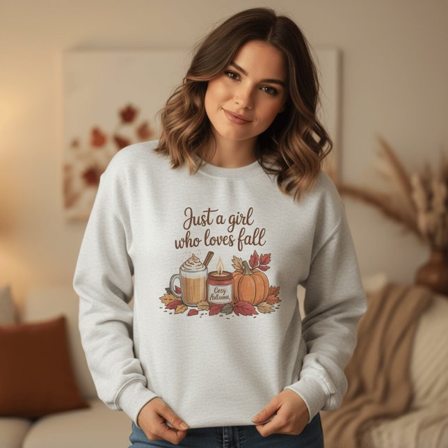 Bara en tjej som älskar hösten" Mysiga höststämnin T Shirt (Skapare uppladdad)