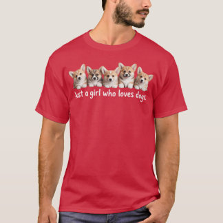 Bara en tjej som älskar hundar för vintage Dograin T Shirt