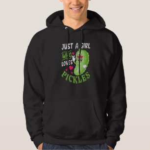 Bara en tjej som älskar inlagda gurkor Pickle Vega Hoodie