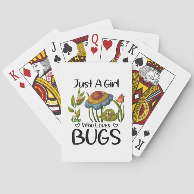 Bara en tjej som älskar insekter casinokort (Baksidan)