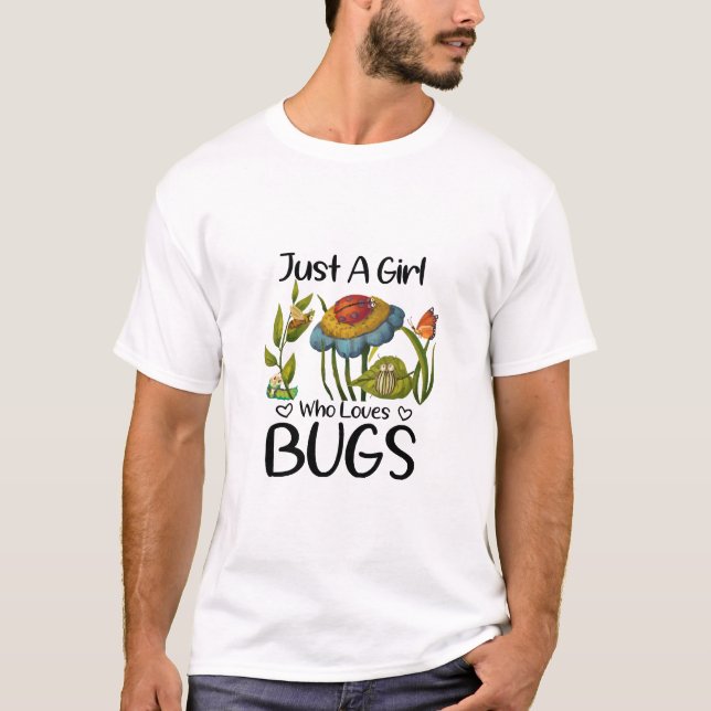 Bara en tjej som älskar insekter t shirt (Framsida)