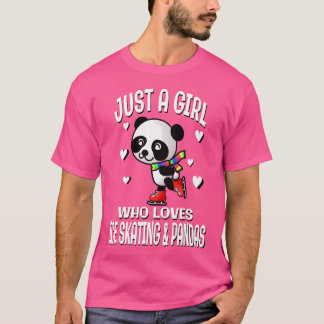 Bara en tjej som älskar isdansande pandas söt björ t shirt