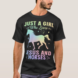 Bara en tjej som älskar Jesus och hästar T Shirt
