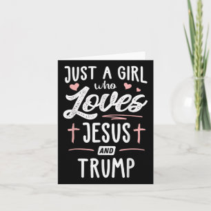 Bara en tjej som älskar Jesus och Trump jul 20 Kort