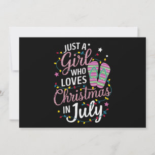 Bara en tjej som älskar jul i juli sommar inbjudningar