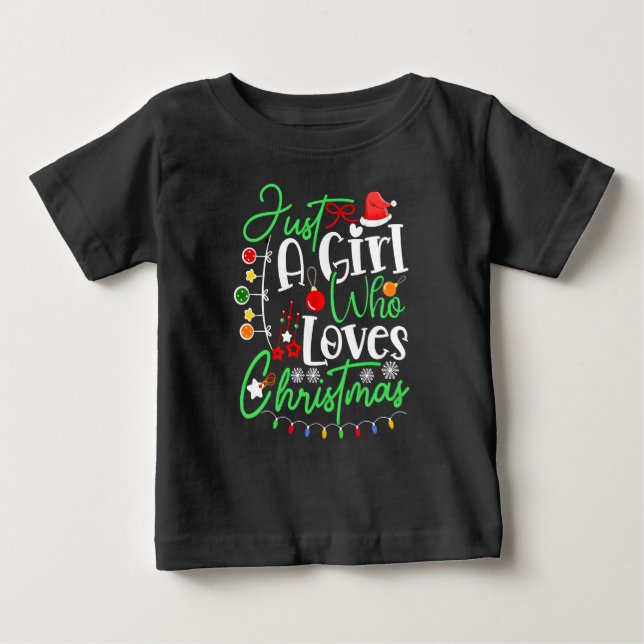 Bara en tjej som älskar jul t shirt (Framsida)
