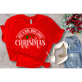 Bara en tjej som älskar jul t shirt