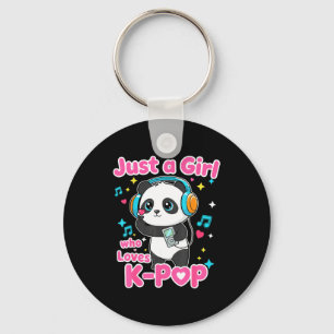 Bara en tjej som älskar K-p Söt Panda Nyckelring