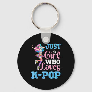 Bara en tjej som älskar K Pop för sann musikälskar Nyckelring