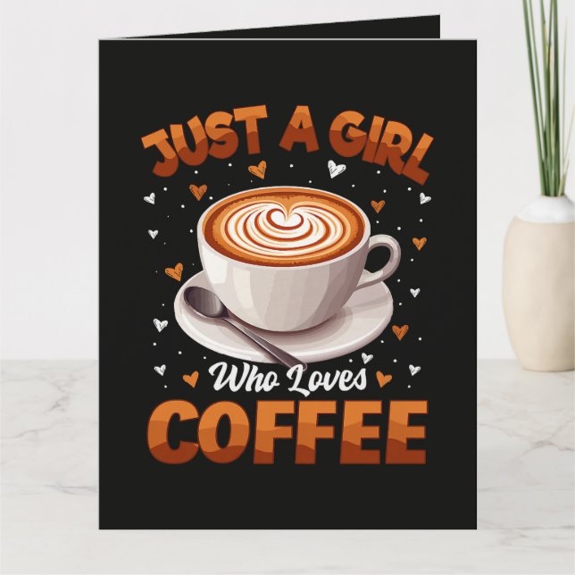 Bara en tjej som älskar kaffe kort (Framsida)