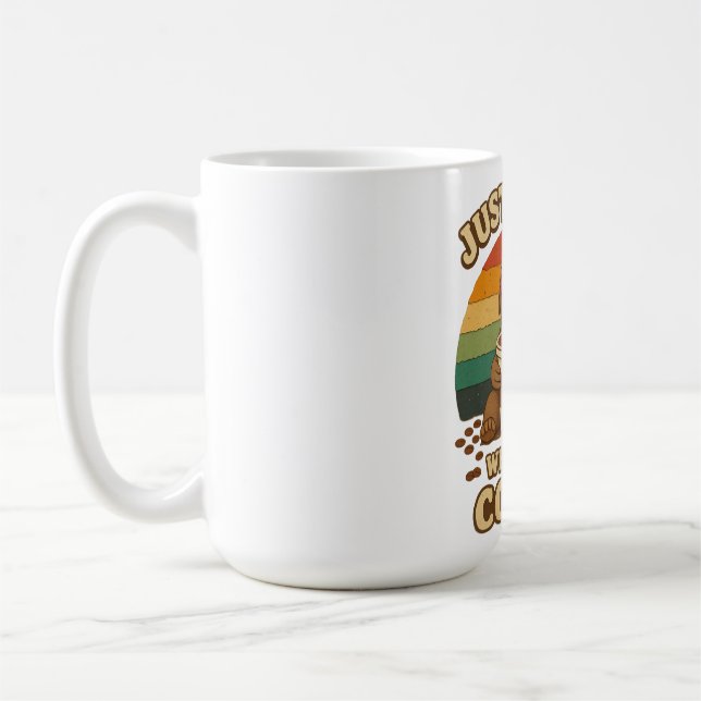 Bara en tjej som älskar kaffe Rolig Retro Sengånga Kaffemugg (Vänster)