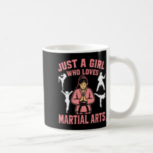 Bara en tjej som älskar kampsport Karate Judo Kaffemugg