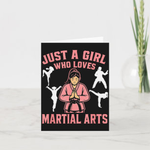Bara en tjej som älskar kampsport Karate Judo Kort