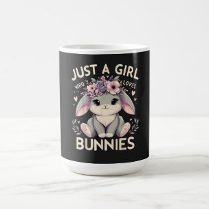 Bara en tjej som älskar kaniner kaffemugg