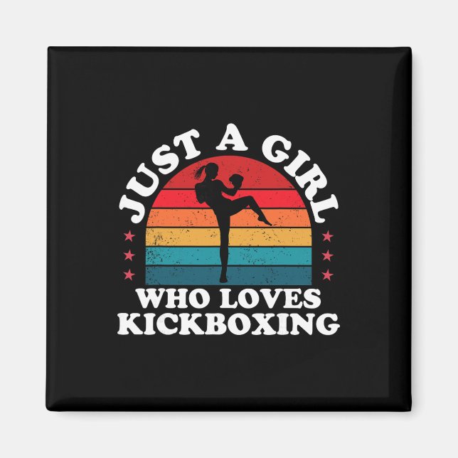 Bara en tjej som älskar kickboxning Kickboxare tje Magnet (Framsidan)