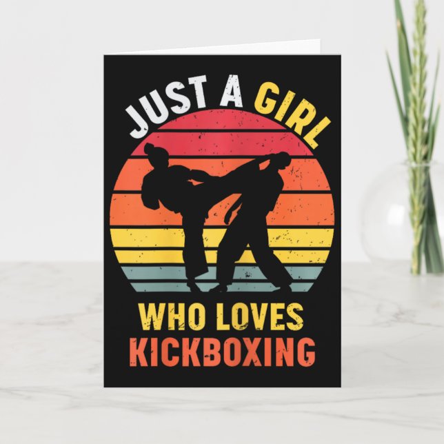 Bara en tjej som älskar kickboxningspresenter för  kort (Framsida)