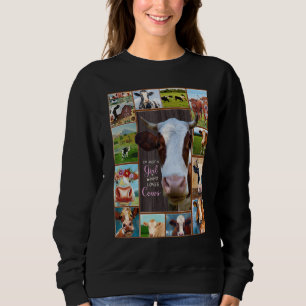 Bara en tjej som älskar ko söt ko kostym mjölk Fa T Shirt