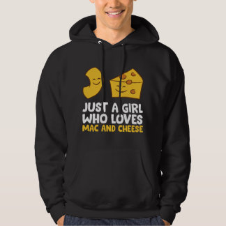 Bara en tjej som älskar Mac och ost kärlek macaron Hoodie