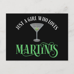 Bara en tjej som älskar Martinis Vykort