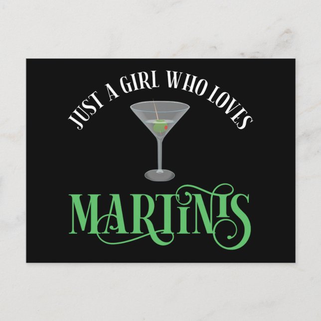 Bara en tjej som älskar Martinis Vykort (Framsida)