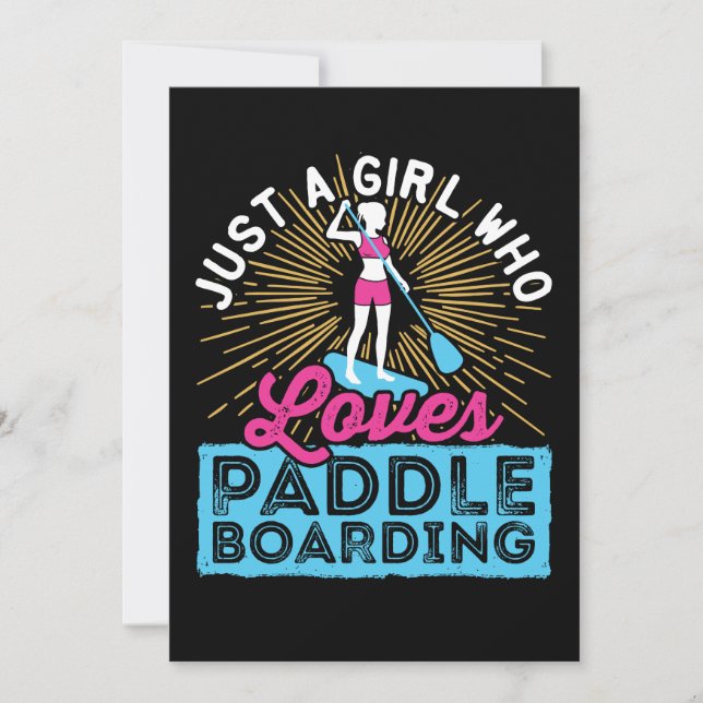 Bara en tjej som älskar paddleboarding SUP kvinnor Julkort (Framsida)