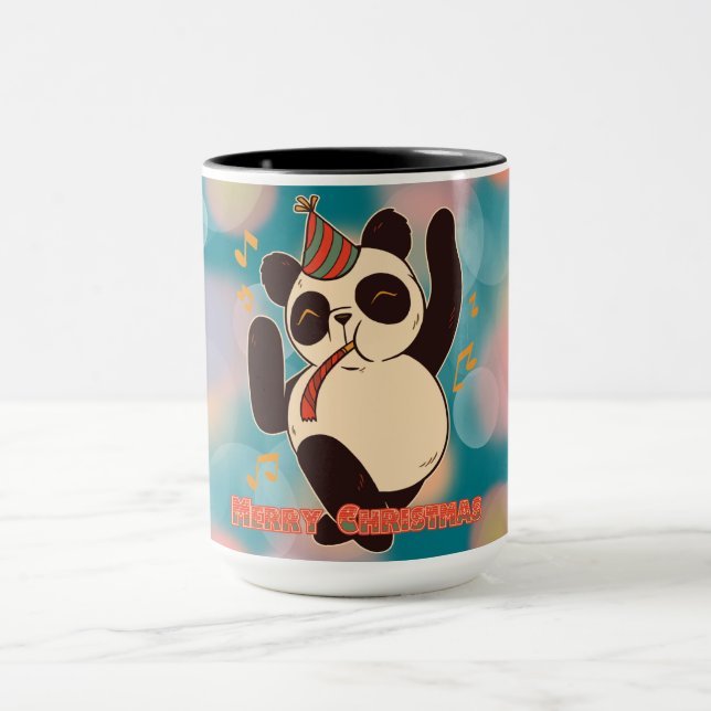 Bara en tjej som älskar pandas julfest mugg (Center)