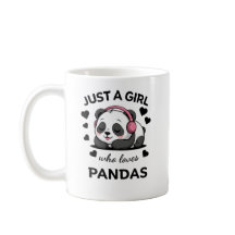 Bara en tjej som älskar Pandas-mugg - Söt Panda-mu