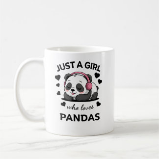Bara en tjej som älskar Pandas-mugg - Söt Panda-mu Kaffemugg