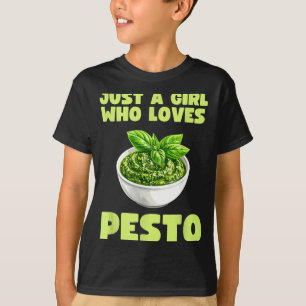 Bara en tjej som älskar Pesto Basilika Pasta Itali T Shirt