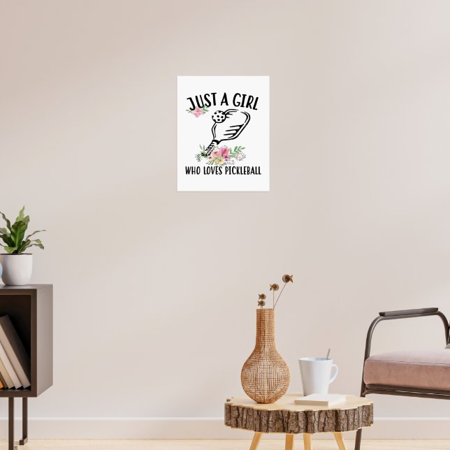 Bara en tjej som älskar Pickleball Poster (Vardagsrum 3)