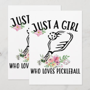 Bara en tjej som älskar Pickleball Spara Datumet