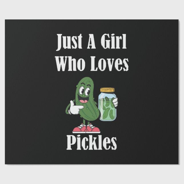 Bara en tjej som älskar Pickles Pickle Presentpapper (Platt)