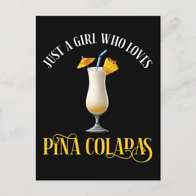 Bara en tjej som älskar Pina Coladas Vykort (Framsida)