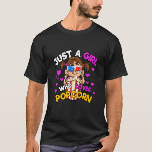 Bara en tjej som älskar popcorn t shirt