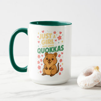 Bara en tjej som älskar quokkas Söt leende quokka Mugg