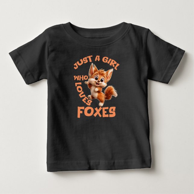 Bara en tjej som älskar rävar t shirt (Framsida)